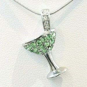 Lia Sophia Dainty Cheers Martini Necklace